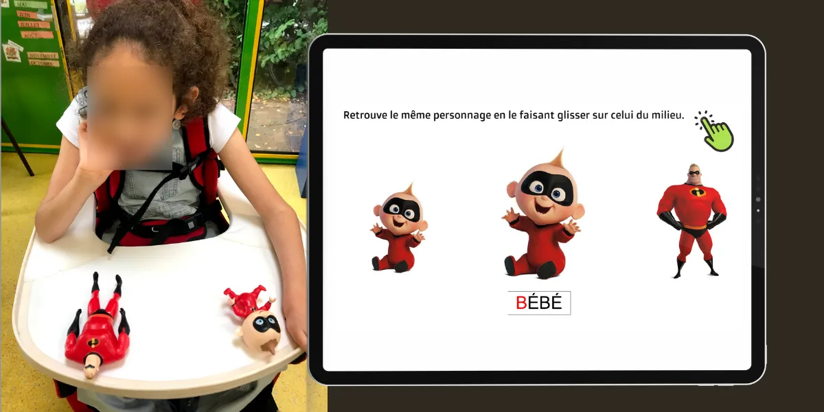 Clarisse and Sonia build personalized exercises according to the child's interests