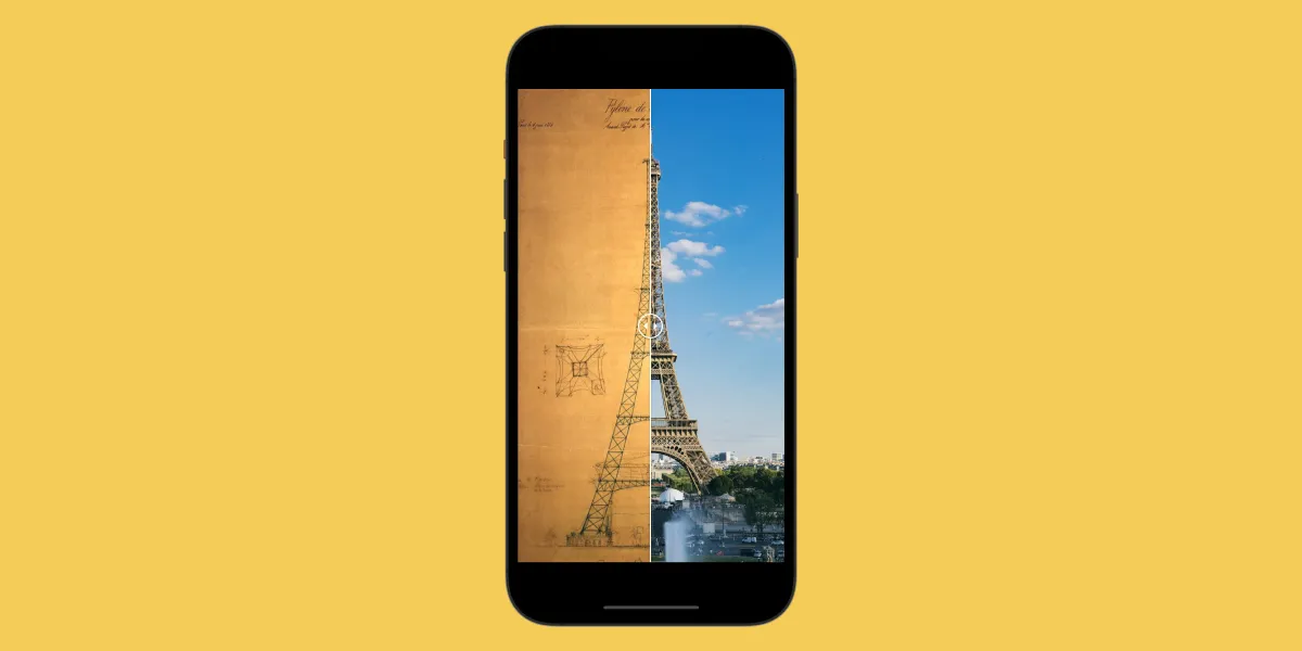 The new Before/After Slider component
