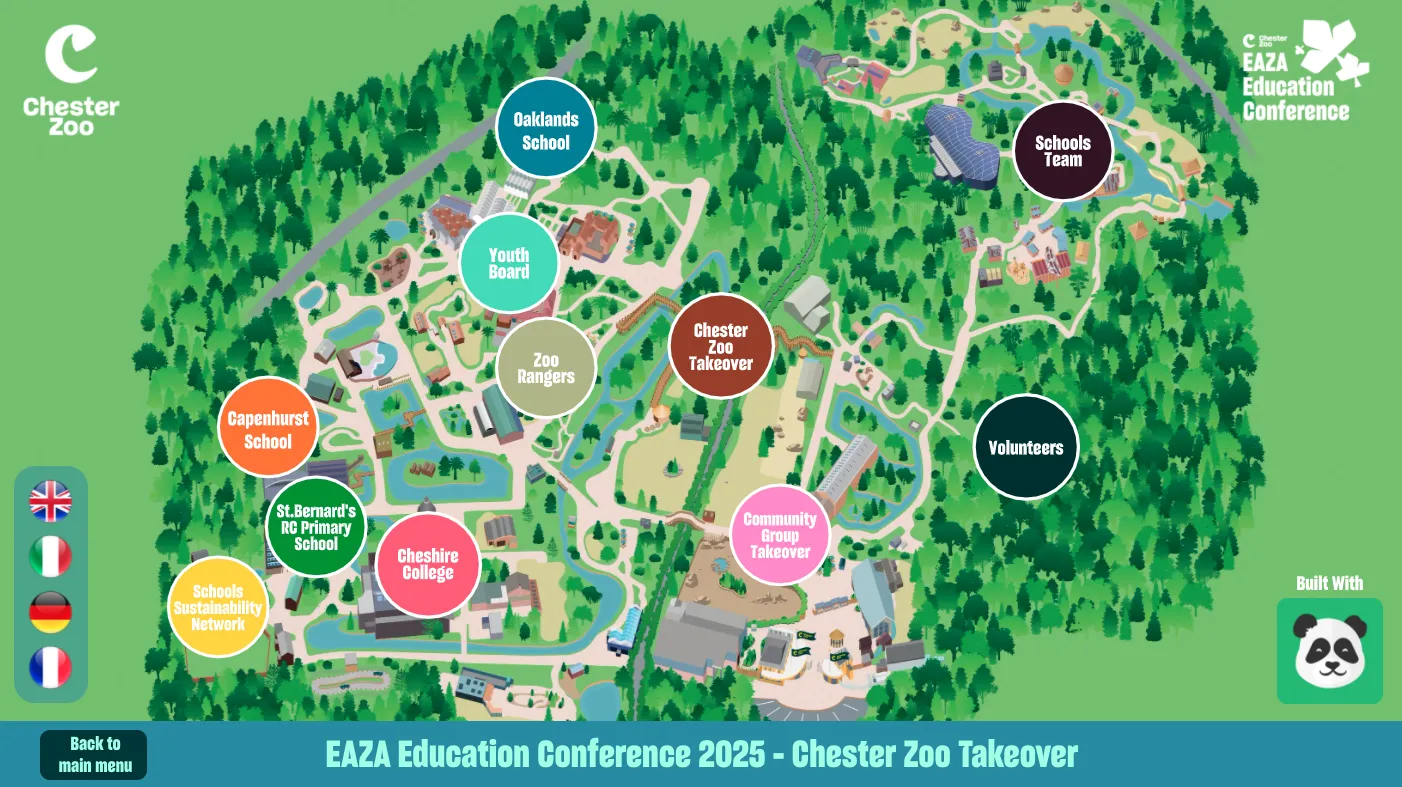 Chester Zoo’s interactive map for EAZA conference