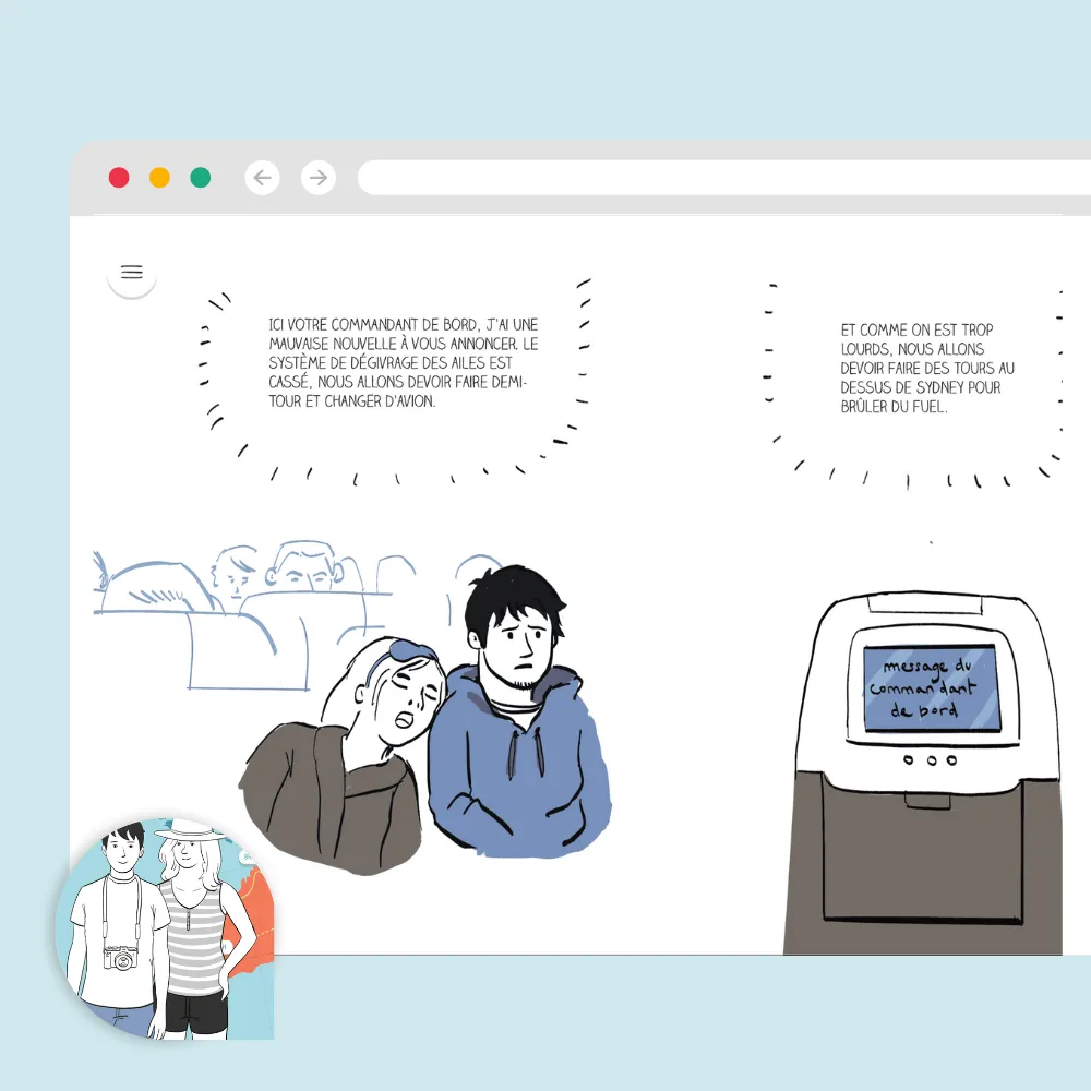 An immersive digital comic blending travel and interactive storytelling